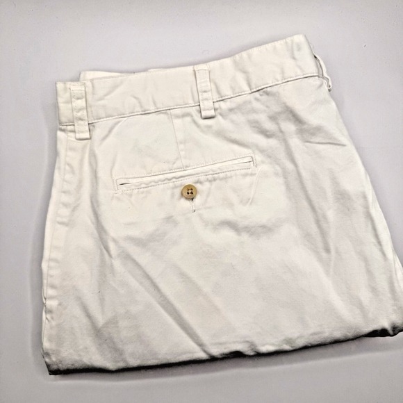 Polo Ralph Lauren‎ Shorts Mens 40 White Flat Front Chino Pony Logo Print Relaxed - Picture 1 of 5